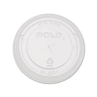 Straw-slot Cold Cup Lids, 9oz-20oz Cups, Clear, 100-sleeve, 10 Sleeves-carton
