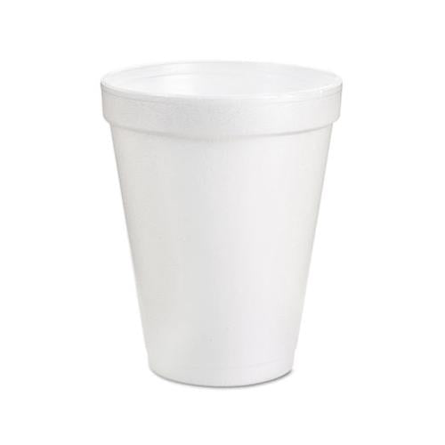 Foam Drink Cups, 6oz, White, 25-bag, 40 Bags-carton