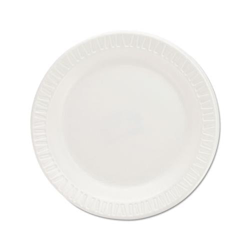Quiet Classic Laminated Foam Dinnerware Plates, 6 Inches, White, Round, 125-pack