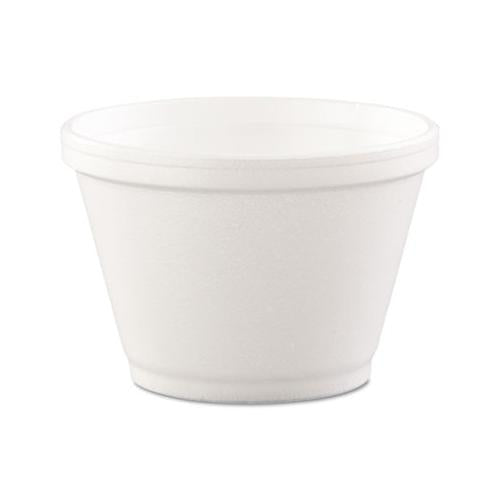 Foam Containers, 6oz, White, 50-bag, 20 Bags-carton