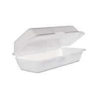 Foam Hot Dog Container-hinged Lid, 7-1-1 X3-4-5x2-3-10, White,125-bag, 4 Bags-ct