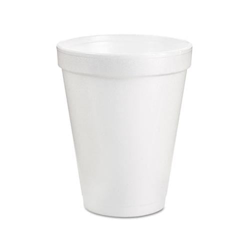 Foam Drink Cups, 8oz, White, 25-pack
