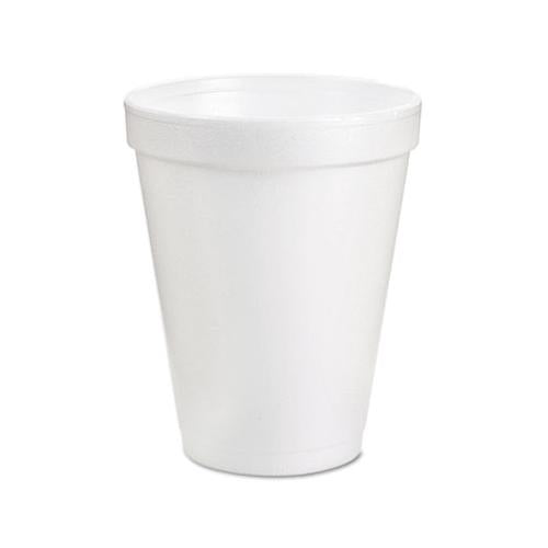 Foam Drink Cups, 8oz, White, 25-bag, 40 Bags-carton