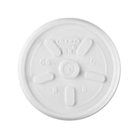 Plastic Lids, For 8oz Hot-cold Foam Cups, Vented, 1000 Lids-carton