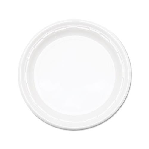 Famous Service Plastic Dinnerware, Plate, 9", White, 125-pack, 4 Packs-carton