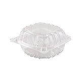 Clearseal Hinged-lid Plastic Containers, 6 X 5 4-5 X 3, Clear, 500-carton