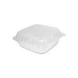 Clearseal Plastic Hinged Container, Large, 9x9-1-2x3, Clear, 100-bag