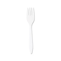 Style Setter Mediumweight Plastic Forks, White, 1000-carton