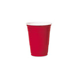 Solo Plastic Party Cold Cups, 16oz, Red, 50-bag, 20 Bags-carton