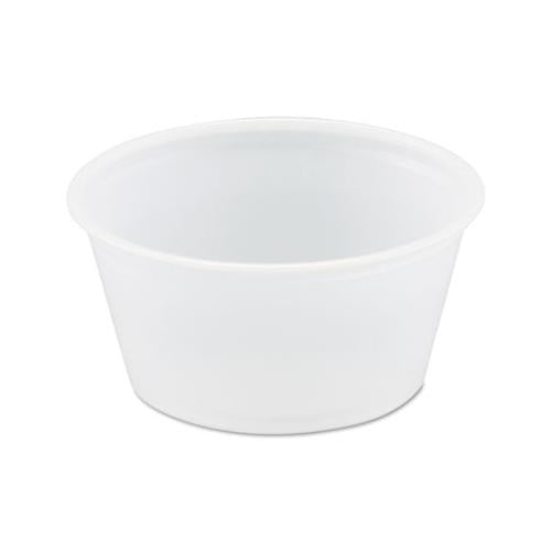 Polystyrene Portion Cups, 2 Oz, Translucent, 250-bag, 10 Bags-carton