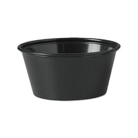 Polystyrene Soufflé Cups, 3.25 Oz, Black, 250-bag, 2,500-carton