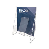 Stand-tall Wall-mount Literature Rack, Magazine, 9.13w X 3.25d X 11.88h, Clear