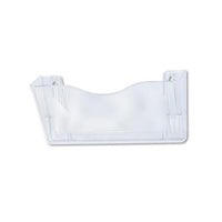 Euro-style Docupocket Landscape Wall File, Large-tabloid, 15 X 6 5-8 X 4, Clear