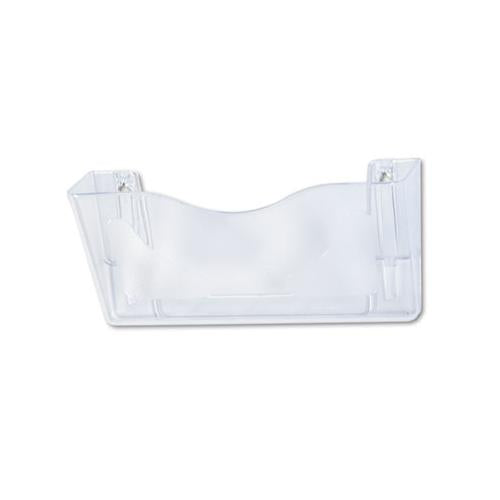 Euro-style Docupocket Landscape Wall File, Large-tabloid, 15 X 6 5-8 X 4, Clear
