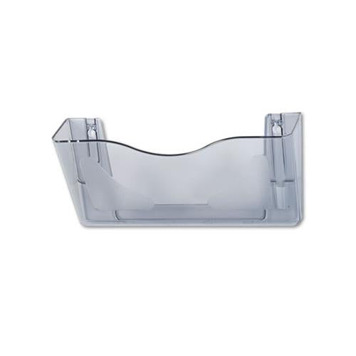 Euro-style Docupocket Landscape Wall File, Large-tabloid, 15 X 6 5-8 X 4, Smoke