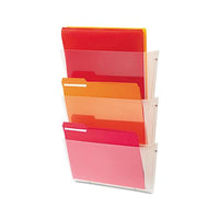 Unbreakable Docupocket 3-pocket Wall File, Letter, 14 1-2 X 3 X 6 1-2, Clear