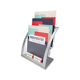 3-tier Literature Holder, Leaflet Size, 11.25w X 6.94d X 13.31h, Silver