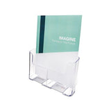 Docuholder For Countertop-wall-mount, Magazine, 9.25w X 3.75d X 10.75h, Clear