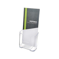Docuholder For Countertop-wall-mount, Leaflet Size, 4.25w X 3.25d X 7.75h, Clear