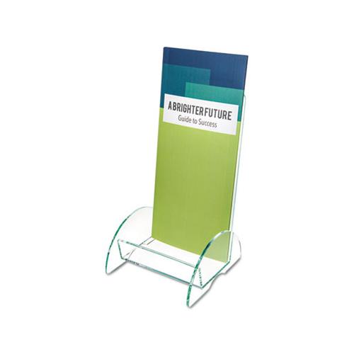 Euro-style Docuholder, Leaflet Size, 4.5w X 4.5d X 7.88h, Green Tinted