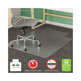 Supermat Frequent Use Chair Mat For Medium Pile Carpet, 45 X 53, Wide Lipped, Clear