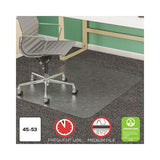 Supermat Frequent Use Chair Mat, Med Pile Carpet, 45 X 53, Beveled Rectangle, Clear