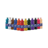 Washable Paint, Assorted, 16 Oz, 12 Per Set