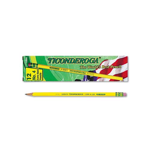Pencils, 2h (#4), Black Lead, Yellow Barrel, Dozen