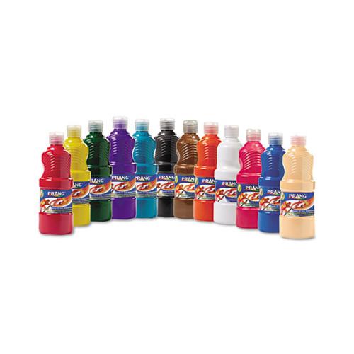 Ready-to-use Tempera Paint, 12 Assorted Colors, 16 Oz, 12-pack