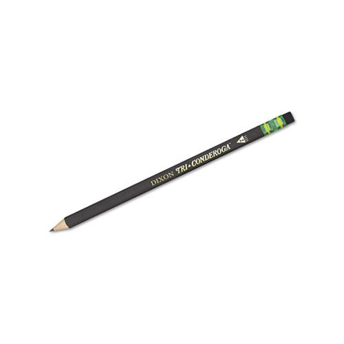 Tri-conderoga Pencil With Microban Protection, Hb (#2), Black Lead, Black Barrel, Dozen