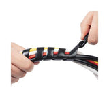 Cable Tidy Wrap, 0.25" - 2" Diameter X 98" Long, Black