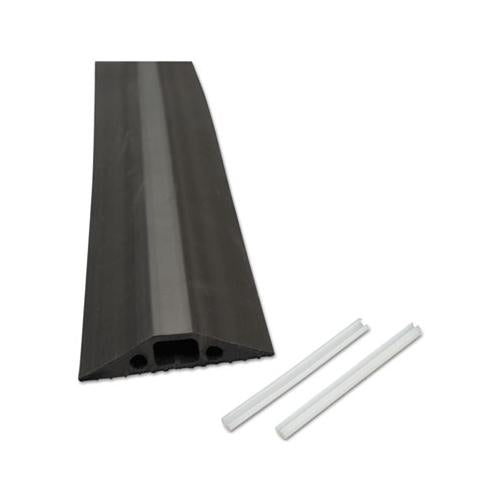 Medium-duty Floor Cable Cover, 2.75 X 0.5 X 6 Ft, Black