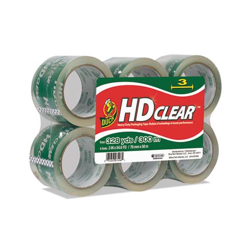 Heavy-duty Carton Packaging Tape, 3" Core, 3" X 54.6 Yds, Clear, 6-pack