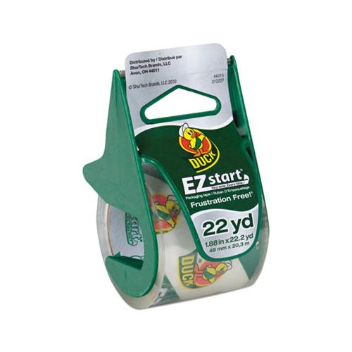 Ez Start Premium Packaging Tape With Dispenser, 1.5" Core, 1.88" X 22.2 Yds, Clear