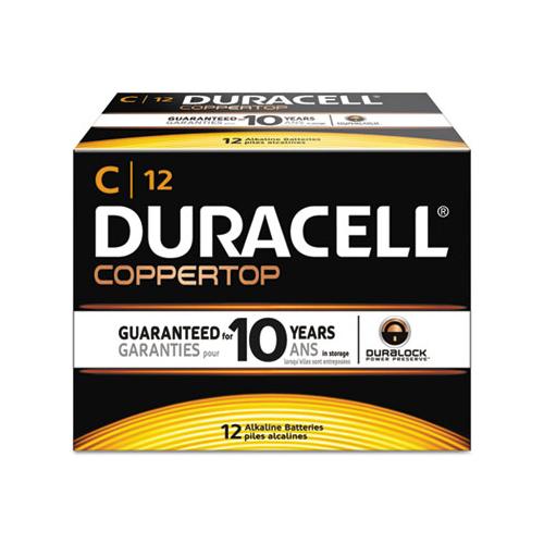 Coppertop Alkaline C Batteries, 12-box