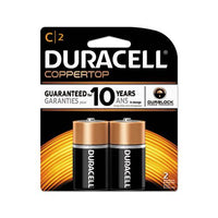 Coppertop Alkaline C Batteries, 2-pack