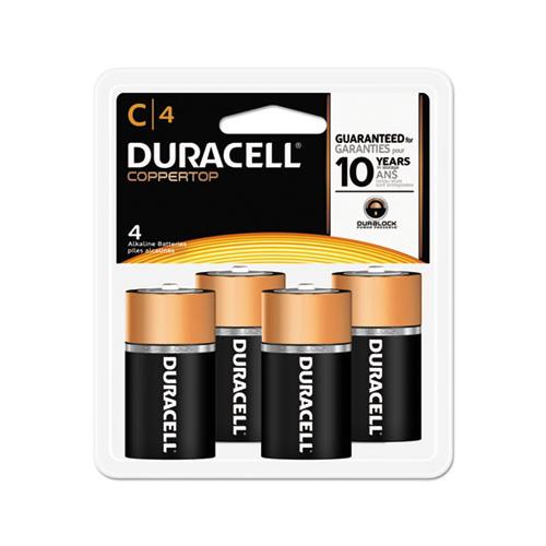 Coppertop Alkaline C Batteries, 4-pack