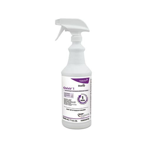 Oxivir 1 Rtu Disinfectant Cleaner, 32 Oz Spray Bottle, 12-carton