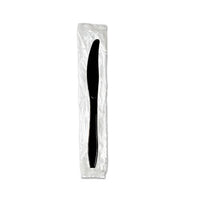 Individually Wrapped Knives, Plastic, Black, 1,000-carton