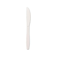 Plastic Cutlery, Heavy Mediumweight Knives, White, 1,000-carton