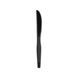 Plastic Cutlery, Heavy Mediumweight Knives, Black, 1,000-carton