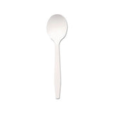 Plastic Cutlery, Mediumweight Soup Spoons, White, 1,000-carton