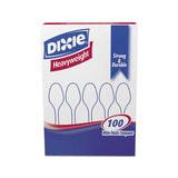 Plastic Cutlery, Heavyweight Teaspoons, White, 1,000-carton