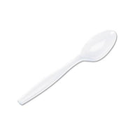 Plastic Cutlery, Heavyweight Teaspoons, White, 1,000-carton