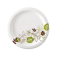 Pathways Soak-proof Shield Mediumweight Paper Plates, 8 1-2", Grn-burg, 125-pk