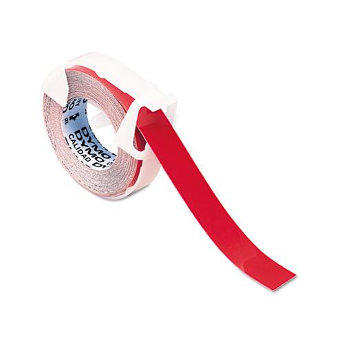 Self-adhesive Glossy Labeling Tape For Embossers, 0.37" X 12 Ft Roll, Red