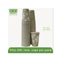 World Art Renewable-compostable Hot Cups, 16 Oz, Moss, 50-pack