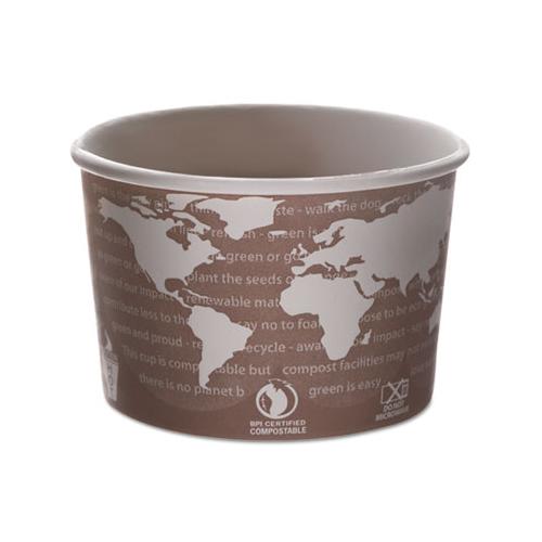 World Art Renewable And Compostable Food Container, 8 Oz, Brown, 50-pack, 20 Packs-carton