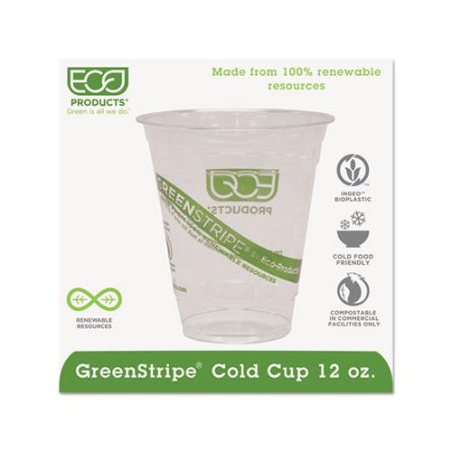 Greenstripe Renewable & Compostable Cold Cups - 12oz., 50-pk, 20 Pk-ct