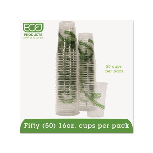 Greenstripe Renewable-compostable Cold Cups Convenience Pack, 16oz, 50-pk